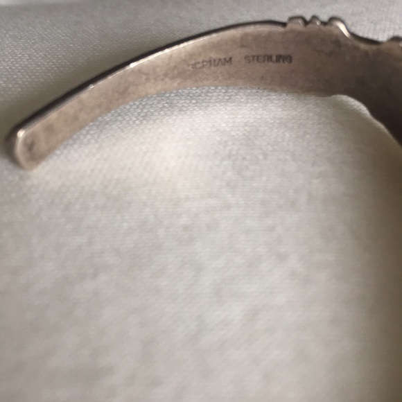 Twisted cable silver tone rhinestone bracelet cuff - Picture 8 of 8